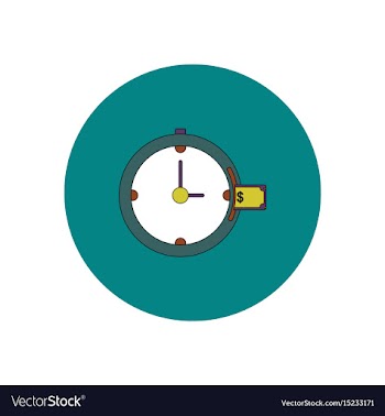 In flat design of time is vector image