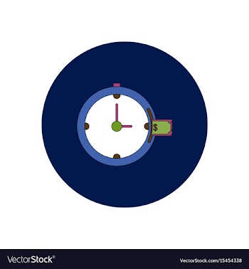 In flat design of time is vector image