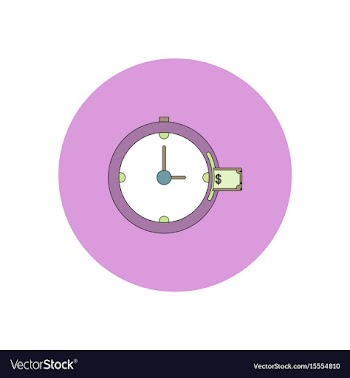 In flat design of time is vector image
