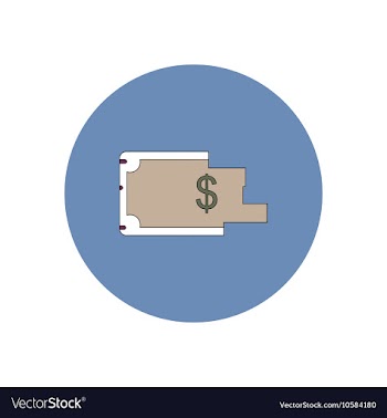 In flat design of torn dollar vector image