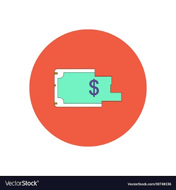 In flat design of torn dollar vector image