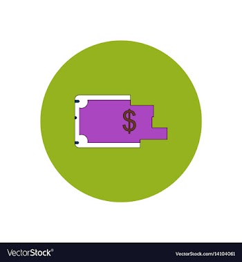 In flat design of torn dollar vector image