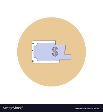 In flat design of torn dollar vector image