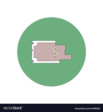 In flat design of torn dollar vector image