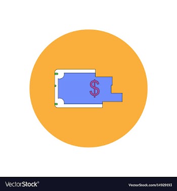 In flat design of torn dollar vector image