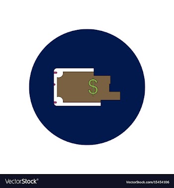 In flat design of torn dollar vector image