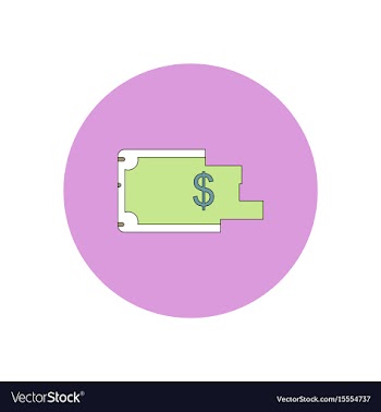 In flat design of torn dollar vector image