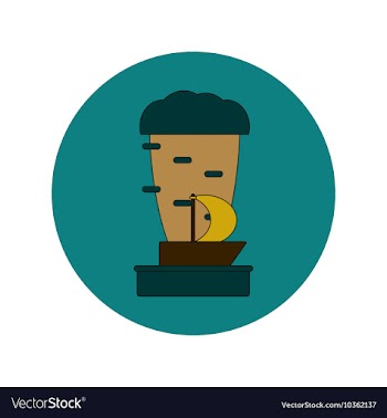 In flat design of Tornado and vector image