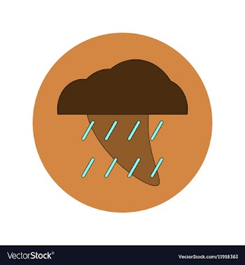 In flat design of Tornado and vector image