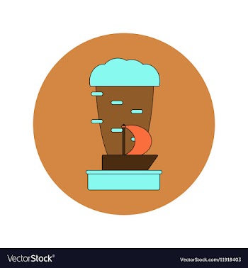 In flat design of Tornado and vector image