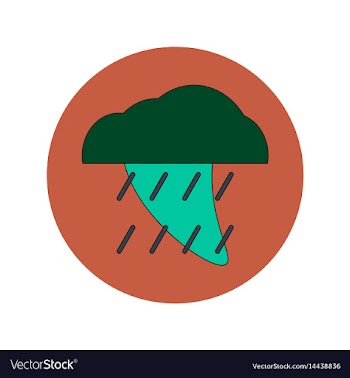 In flat design of tornado and vector image