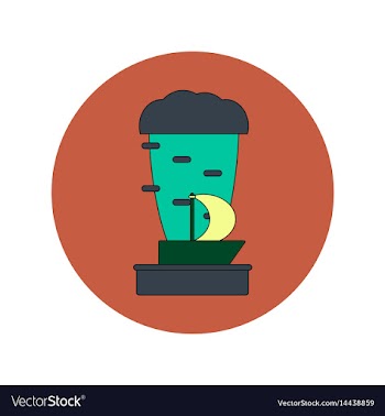 In flat design of tornado and vector image