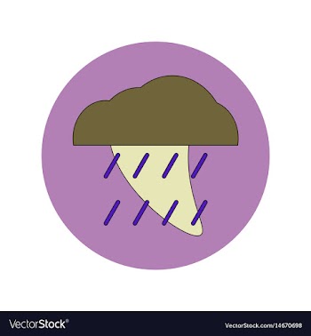 In flat design of tornado and vector image
