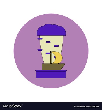 In flat design of tornado and vector image
