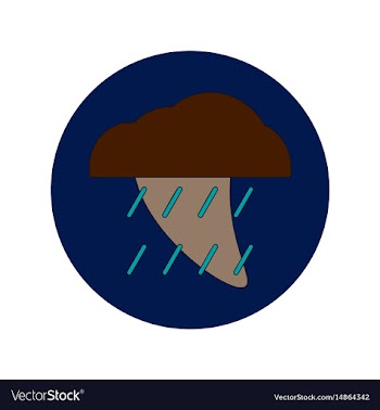 In flat design of tornado and vector image