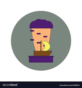 In flat design of tornado and vector image
