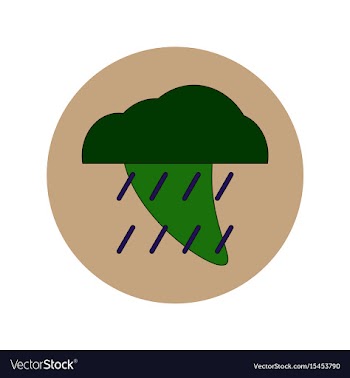In flat design of tornado and vector image