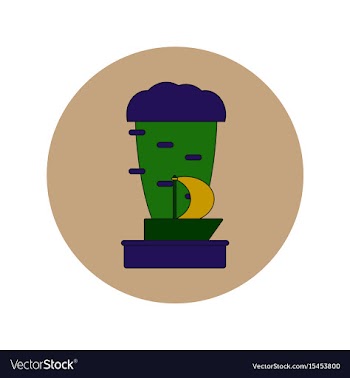 In flat design of tornado and vector image