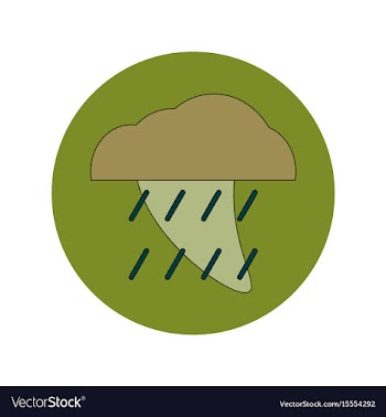 In flat design of tornado and vector image