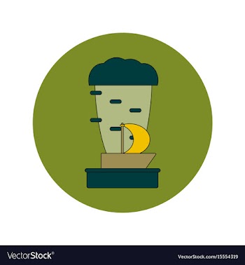 In flat design of tornado and vector image