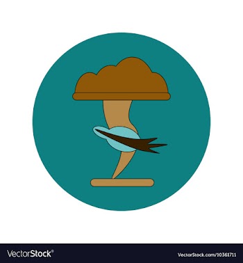 In flat design of Tornado vector image