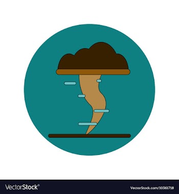 In flat design of Tornado vector image