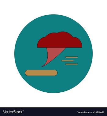 In flat design of Tornado vector image