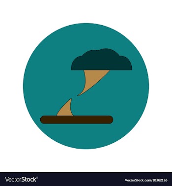 In flat design of Tornado vector image