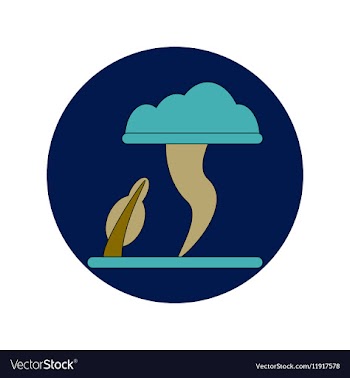 In flat design of Tornado vector image