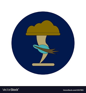 In flat design of Tornado vector image