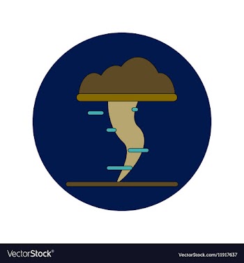 In flat design of Tornado vector image
