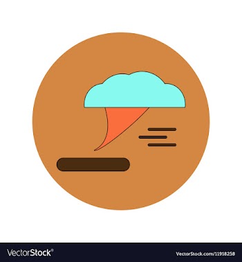 In flat design of Tornado vector image