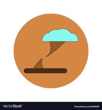 In flat design of Tornado vector image