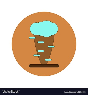 In flat design of Tornado vector image