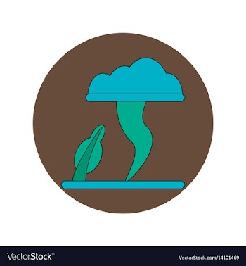 In flat design of tornado vector image