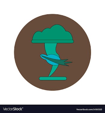 In flat design of tornado vector image