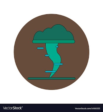 In flat design of tornado vector image
