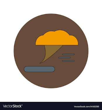 In flat design of tornado vector image