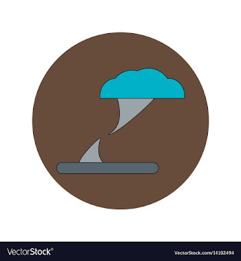 In flat design of tornado vector image