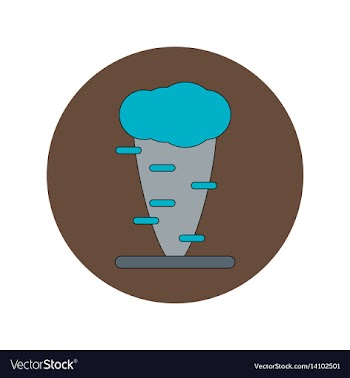 In flat design of tornado vector image