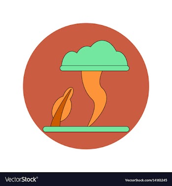 In flat design of tornado vector image