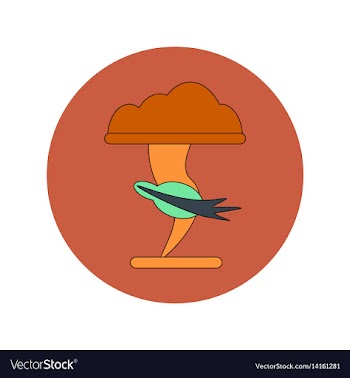 In flat design of tornado vector image