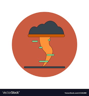 In flat design of tornado vector image