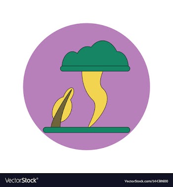 In flat design of tornado vector image