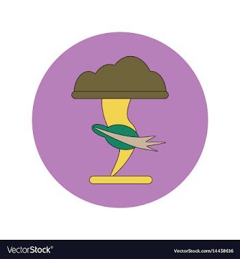 In flat design of tornado vector image