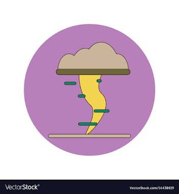 In flat design of tornado vector image