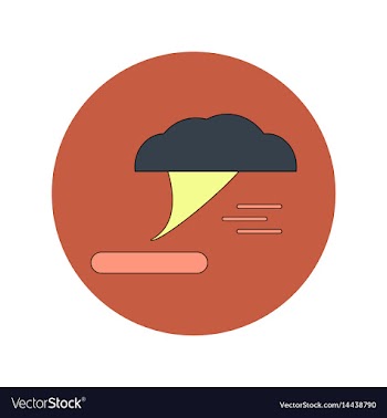 In flat design of tornado vector image
