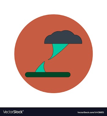 In flat design of tornado vector image