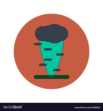 In flat design of tornado vector image