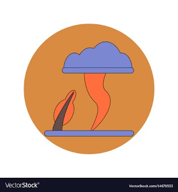 In flat design of tornado vector image